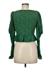 Topshop 100% Polyester Green 3/4 Sleeve Blouse Size 6 - photo 2