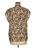 Assorted Brands Animal Print Brown Tan Short Sleeve Blouse Size M - photo 2