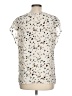 Pleione 100% Polyester Ivory Short Sleeve Blouse Size L - photo 2