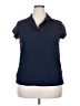 Monday Fun Blue Short Sleeve Blouse Size XXL - photo 1