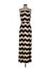 Bisou Bisou Chevron-herringbone Tan Gold Casual Dress Size 4 - photo 1