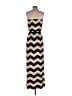 Bisou Bisou Chevron-herringbone Tan Gold Casual Dress Size 4 - photo 2