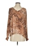 Ann Taylor Animal Print Tan Brown 3/4 Sleeve Blouse Size S - photo 1