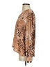 Ann Taylor Animal Print Tan Brown 3/4 Sleeve Blouse Size S - photo 5