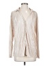 Unbranded 100% Polyester Metallic Ivory Long Sleeve Blouse Size S - photo 1