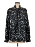 Theory Animal Print Black Long Sleeve Blouse Size M - photo 1