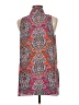 Spense 100% Polyester Paisley Floral Pink Orange Sleeveless Blouse Size M - photo 2