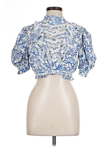 Hemant & Nandita Short Sleeve Blouse (view 1)