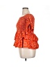 Kavazi Orange 3/4 Sleeve Blouse Size XL (estimated) - photo 5