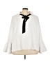 ELOQUII 100% Polyester Ivory 3/4 Sleeve Blouse Size 24 - photo 1