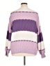 Shein Curve 100% Polyester Color Block Purple Pullover Sweater Size 1X - photo 2