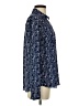 Express 100% Polyester Paisley Blue Long Sleeve Blouse Size S - photo 4