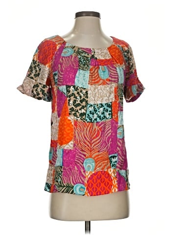 Lilly Pulitzer Short Sleeve Silk Top (view 1)
