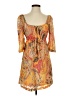 Isle Apparel Paisley Orange Casual Dress Size S - photo 1