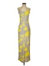 Unbranded 100% Polyester Graphic Yellow Casual Dress Size S - photo 1