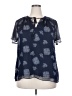 Lane Bryant 100% Polyester Blue Short Sleeve Blouse Size 18 - 20 Plus - photo 1