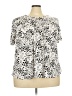Assorted Brands Animal Print Ivory Short Sleeve Blouse Size 3X - photo 1