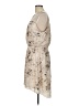 H By Halston 100% Polyester Paisley Tan Casual Dress Size L - photo 5