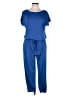 Anrabess Solid Blue Jumpsuit Size L - photo 1