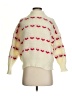 Unbranded 100% Polyester Hearts Ivory Pullover Sweater Size S - photo 1