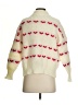 Unbranded 100% Polyester Hearts Ivory Pullover Sweater Size S - photo 2