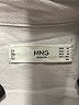 MNG 100% Cotton Gray Long Sleeve Blouse Size 6 - photo 7