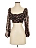 Cotton Candy LA 100% Polyester Black 3/4 Sleeve Blouse Size S - photo 1