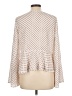 cedar & Gold 100% Polyester Polka Dots Ivory Long Sleeve Blouse Size L - photo 2