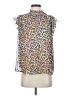 Sugar Lips 100% Polyester Animal Print Brown Sleeveless Blouse Size XS - photo 1
