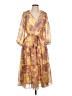 Maison Tara 100% Polyester Paisley Yellow Casual Dress Size 12 - photo 1