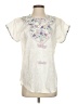 Unbranded Ivory Short Sleeve Blouse Size S - photo 1