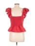Express 100% Polyester Red Sleeveless Blouse Size M - photo 2