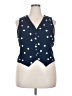 LC Lauren Conrad 100% Polyester Polka Dots Blue Vest Size XXL - photo 1