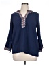 Unbranded Blue Long Sleeve Blouse Size XL - photo 1