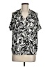 Mossimo 100% Polyester Silver Short Sleeve Blouse Size M - photo 1