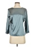 Barry Bricken Metallic Silver 3/4 Sleeve Blouse Size S - photo 1