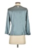 Barry Bricken Metallic Silver 3/4 Sleeve Blouse Size S - photo 2