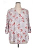 Torrid Floral Gray 3/4 Sleeve Blouse Size 1X Plus (1) - photo 1