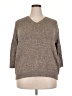 Kim Rogers 100% Cotton Tweed Brown Pullover Sweater Size 2X - photo 1