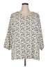 Mario Serrani 100% Polyester Ivory 3/4 Sleeve Blouse Size XXL - photo 1