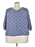 dalia 100% Polyester Blue 3/4 Sleeve Blouse Size 3X - photo 1