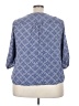 dalia 100% Polyester Blue 3/4 Sleeve Blouse Size 3X - photo 2