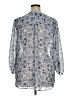 Maurices 100% Polyester Blue 3/4 Sleeve Blouse Size 1X (estimated) - photo 2