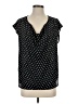Coldwater Creek 100% Polyester Polka Dots Black Short Sleeve Blouse Size XS - photo 1