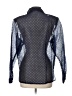Blair 100% Polyester Polka Dots Blue Long Sleeve Blouse Size L - photo 2