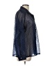 Blair 100% Polyester Polka Dots Blue Long Sleeve Blouse Size L - photo 4