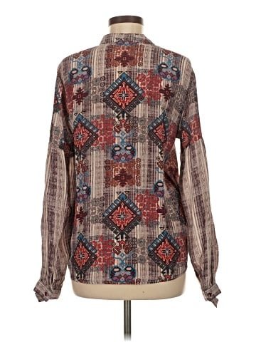 Tolani Long Sleeve Silk Top (view 2)