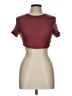 Shein Burgundy Short Sleeve Top Size L - photo 1