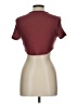 Shein Burgundy Short Sleeve Top Size L - photo 2