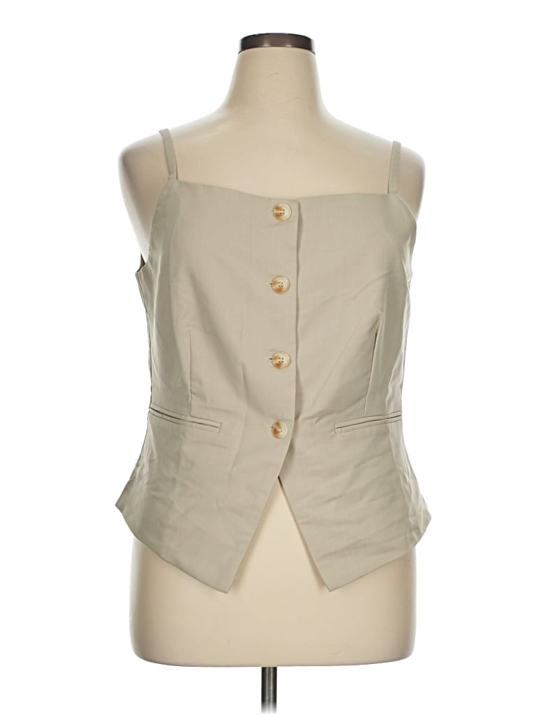 Pre-owned White Birch Sleeveless Blouse In Brown